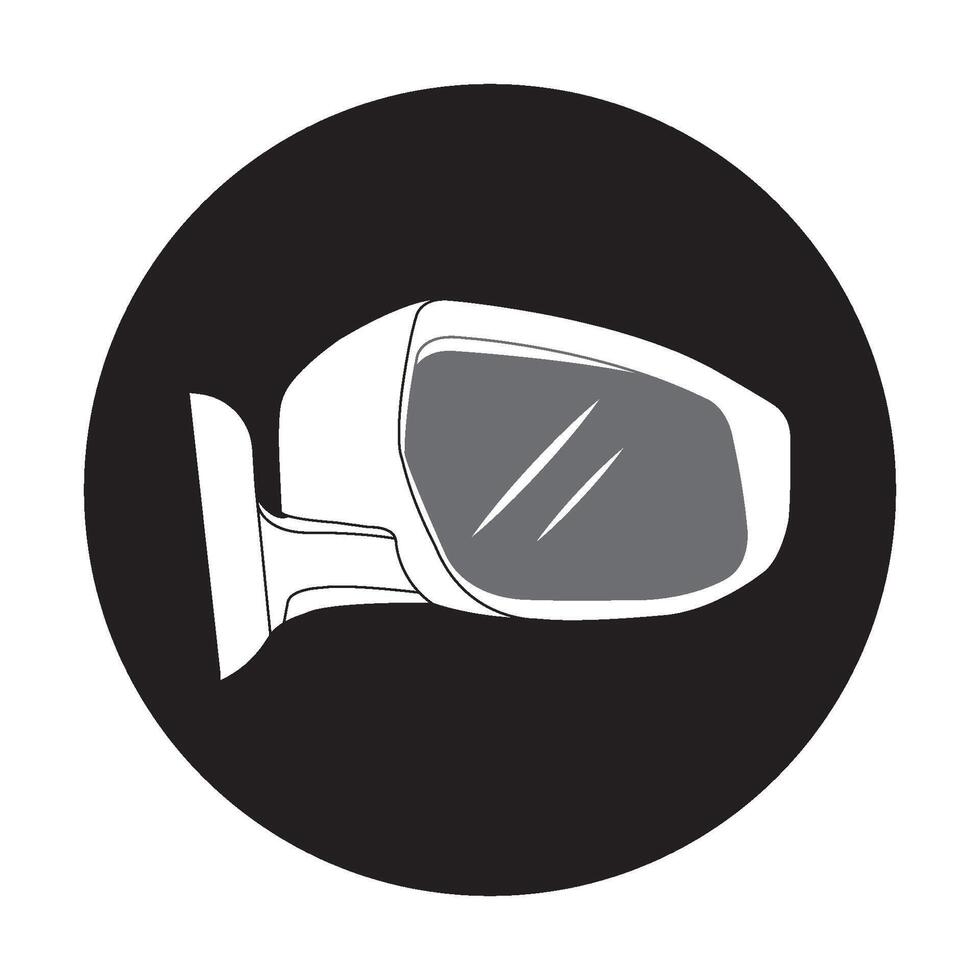 Car mirror icon vector