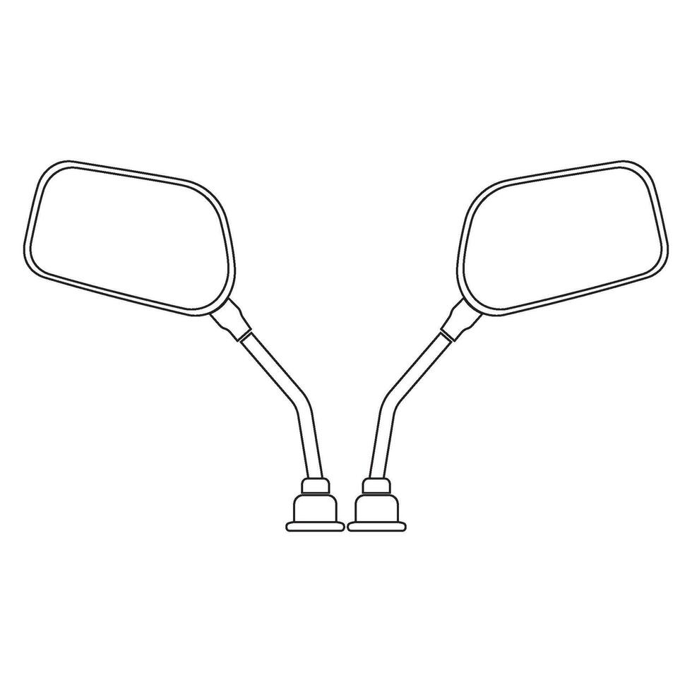 Motorcycle mirror icon vector