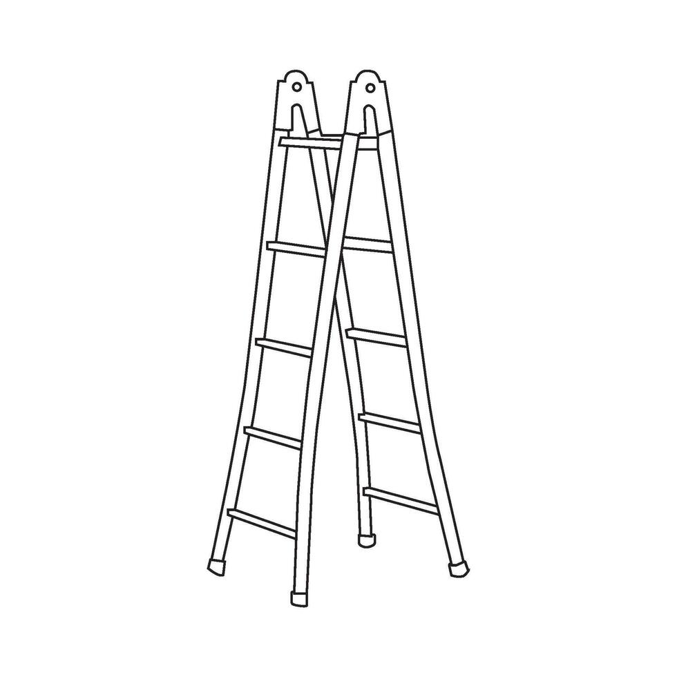 Folding ladder icon vector