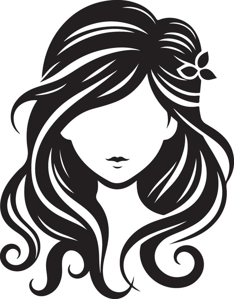 girl hairstyle Illustration vector