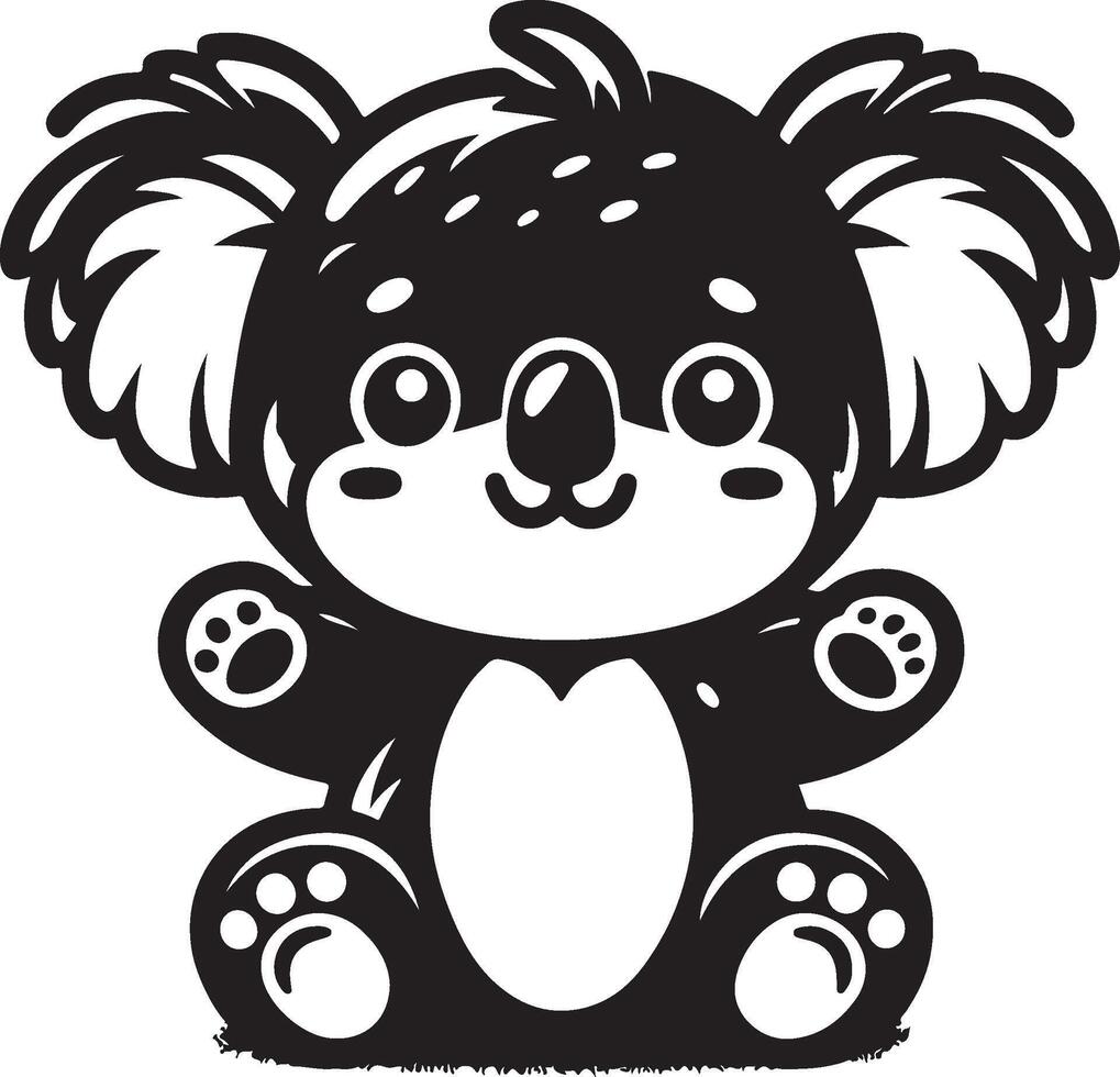 cute koala art illustration vector