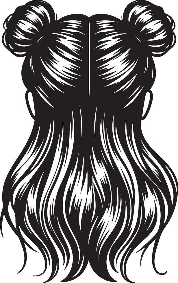 girl hair style Illustration vector