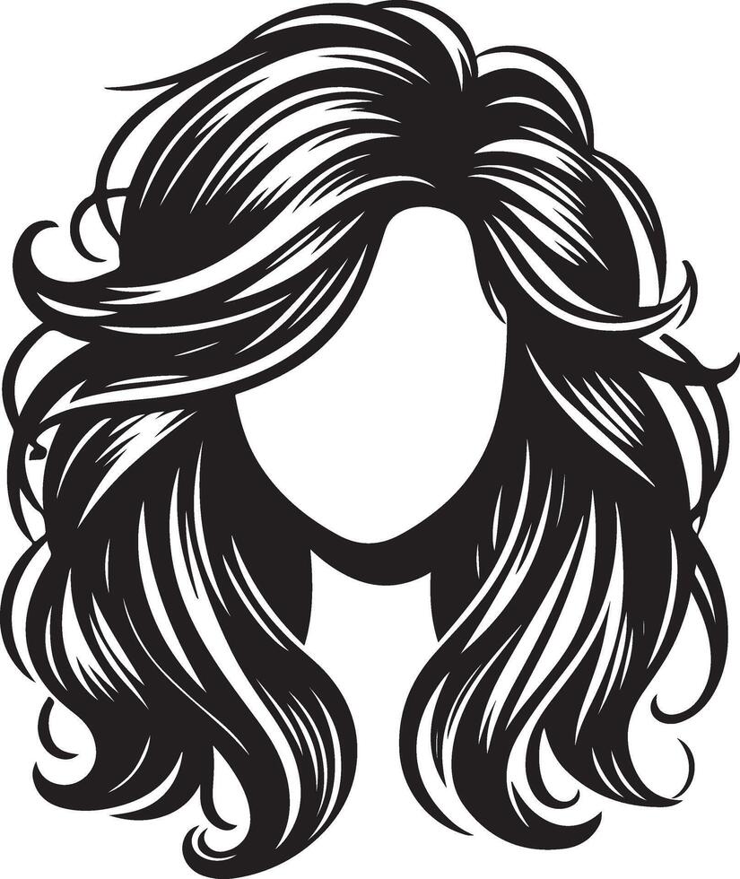girl hairstyle Illustration vector