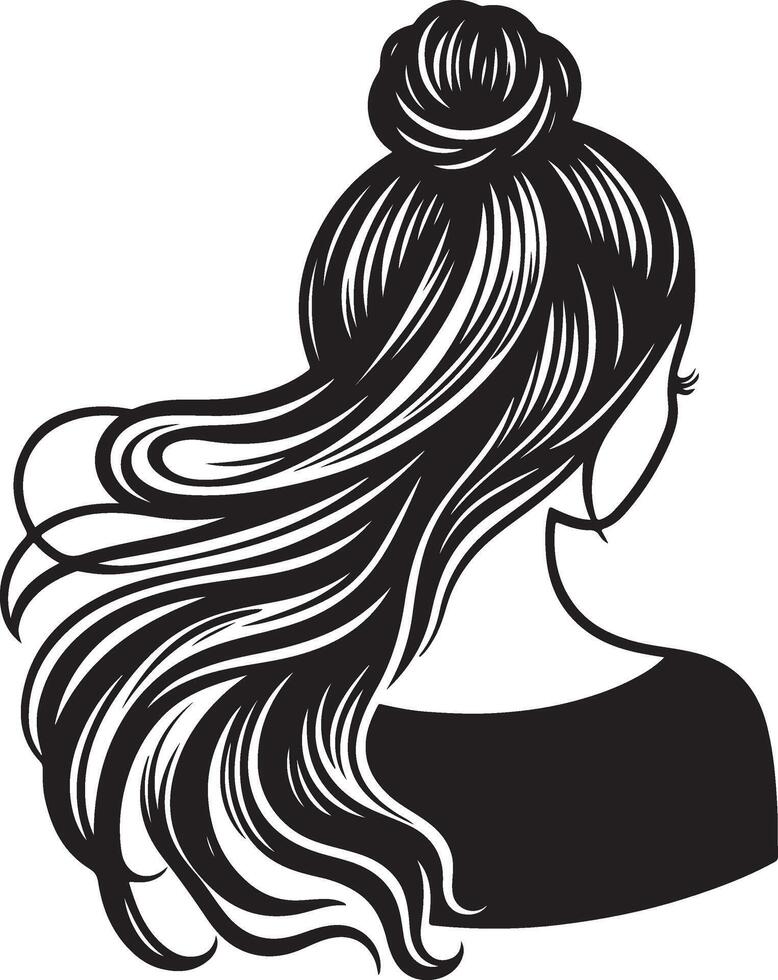 girl hair style Illustration vector