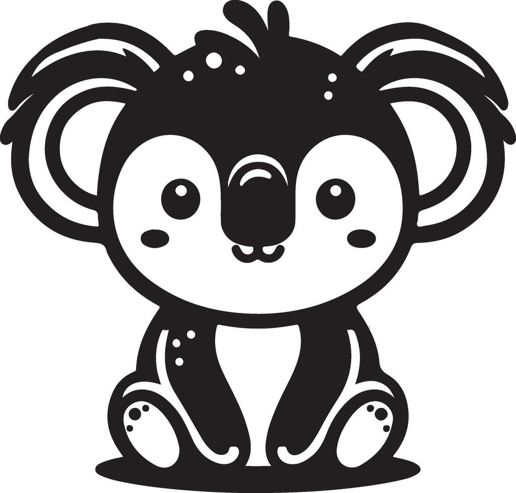 cute koala art illustration vector