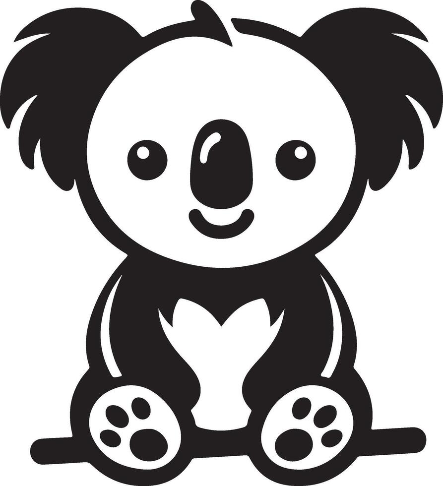 cute koala art illustration vector