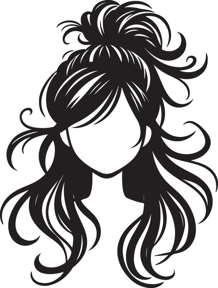 girl hair style Illustration vector