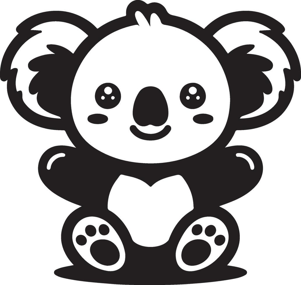 cute koala art illustration vector