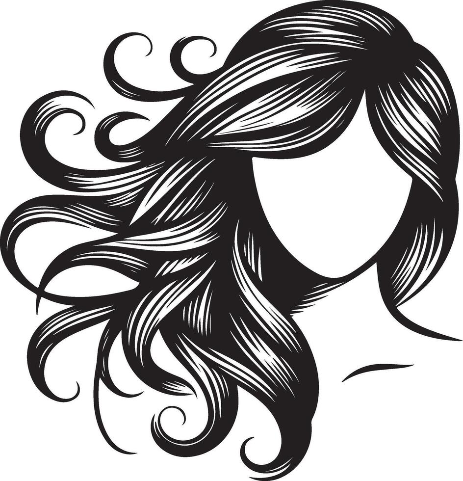 girl hair style Illustration vector