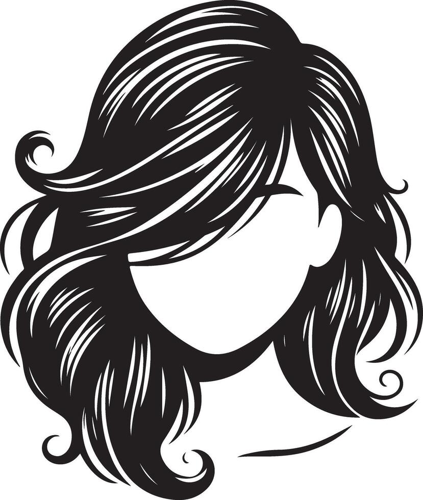 girl hair style Illustration vector