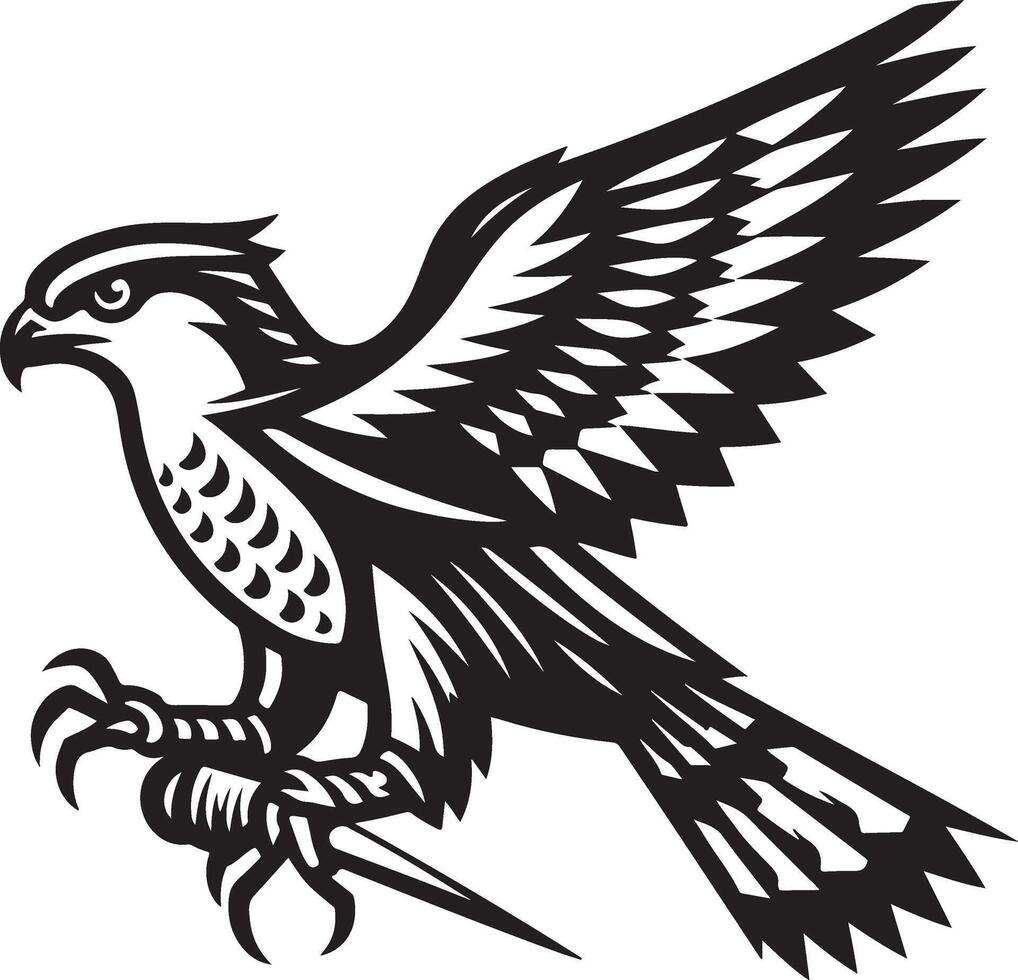 goshawk art Illustration vector