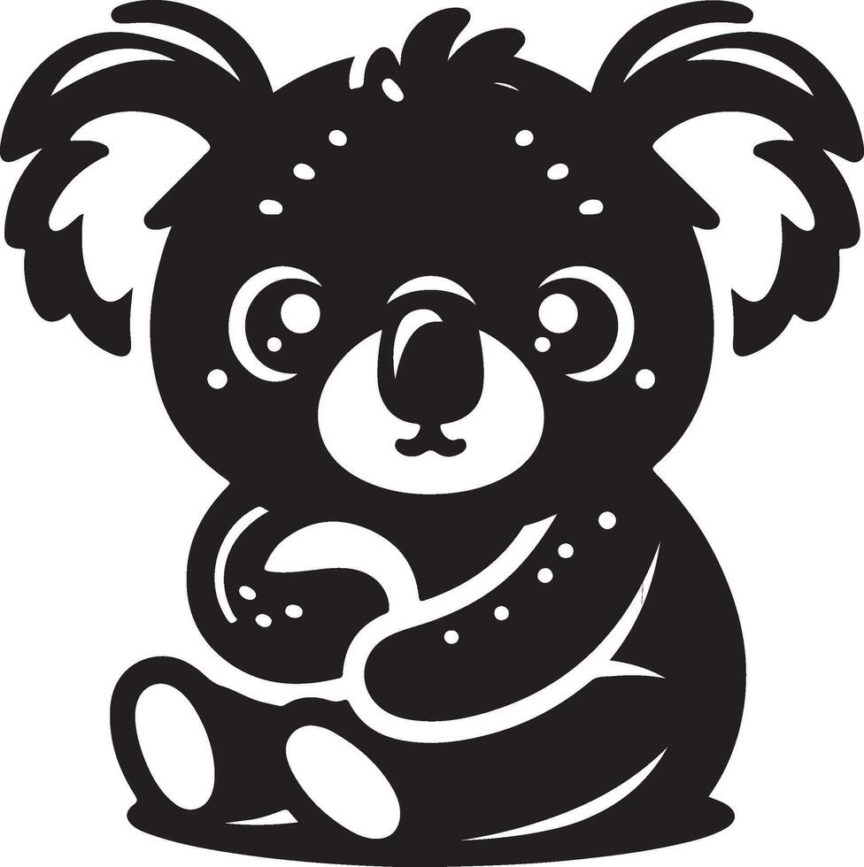 cute koala art illustration vector