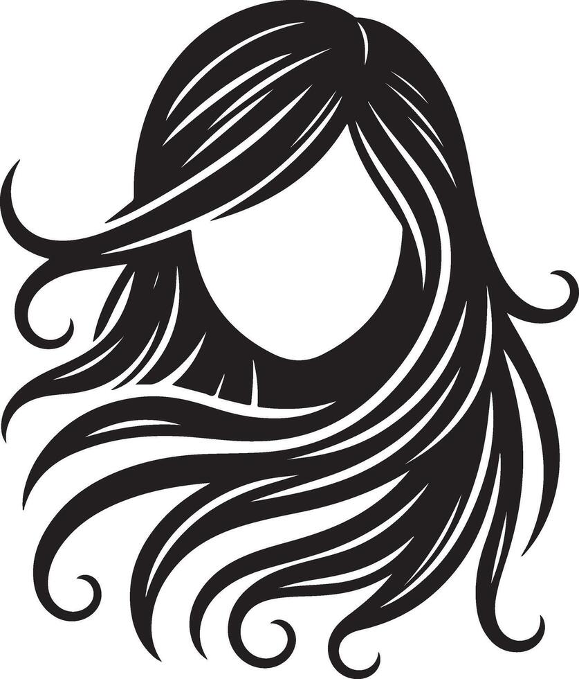 girl hair style Illustration vector