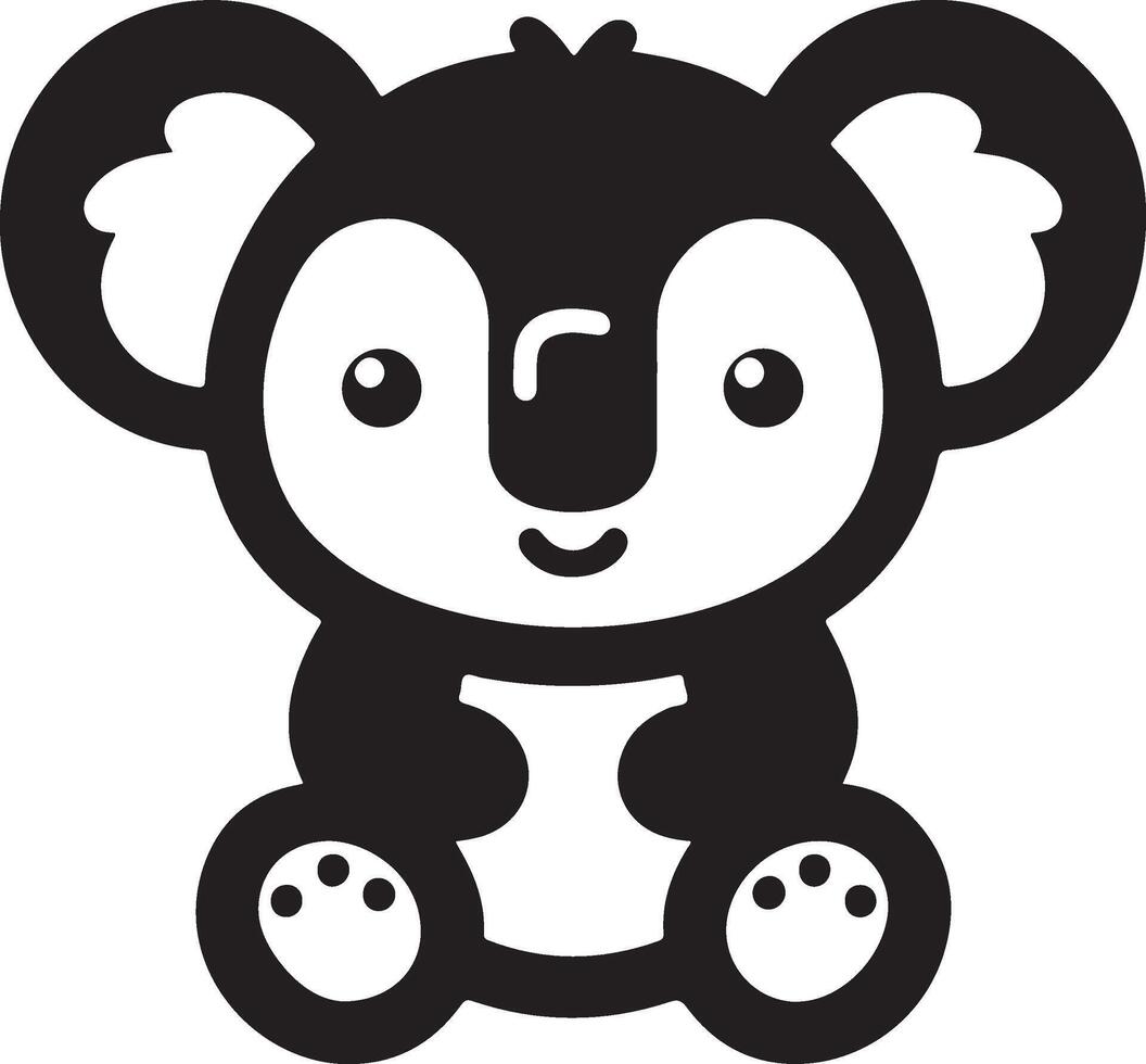 cute koala art illustration vector