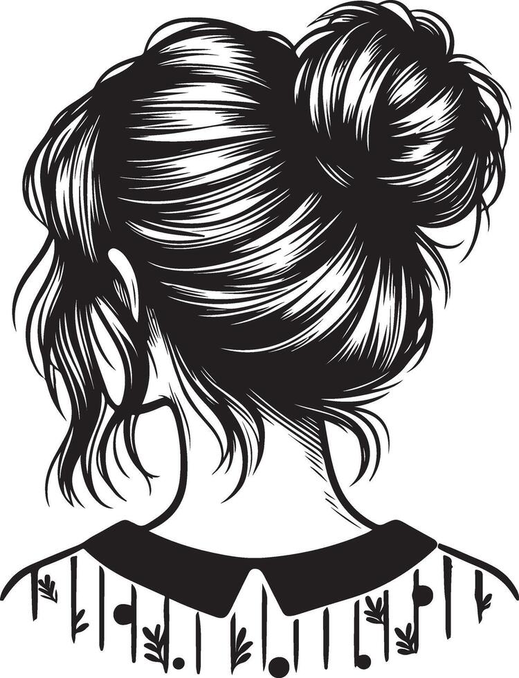 girl hair style Illustration vector