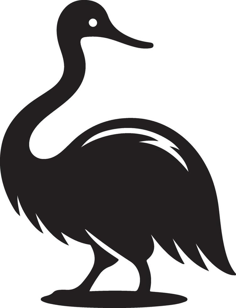 flightless silhouette illustration vector