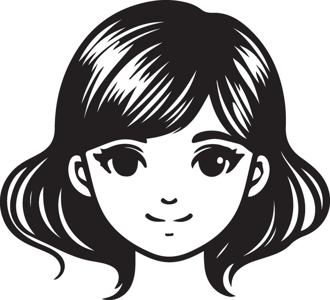 girl hair style Illustration vector