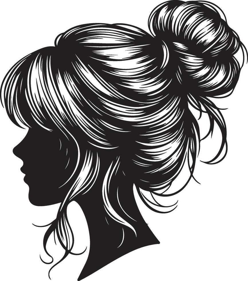 girl hair style Illustration vector