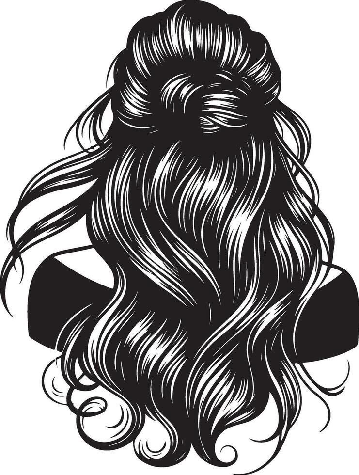 girl hair style Illustration vector