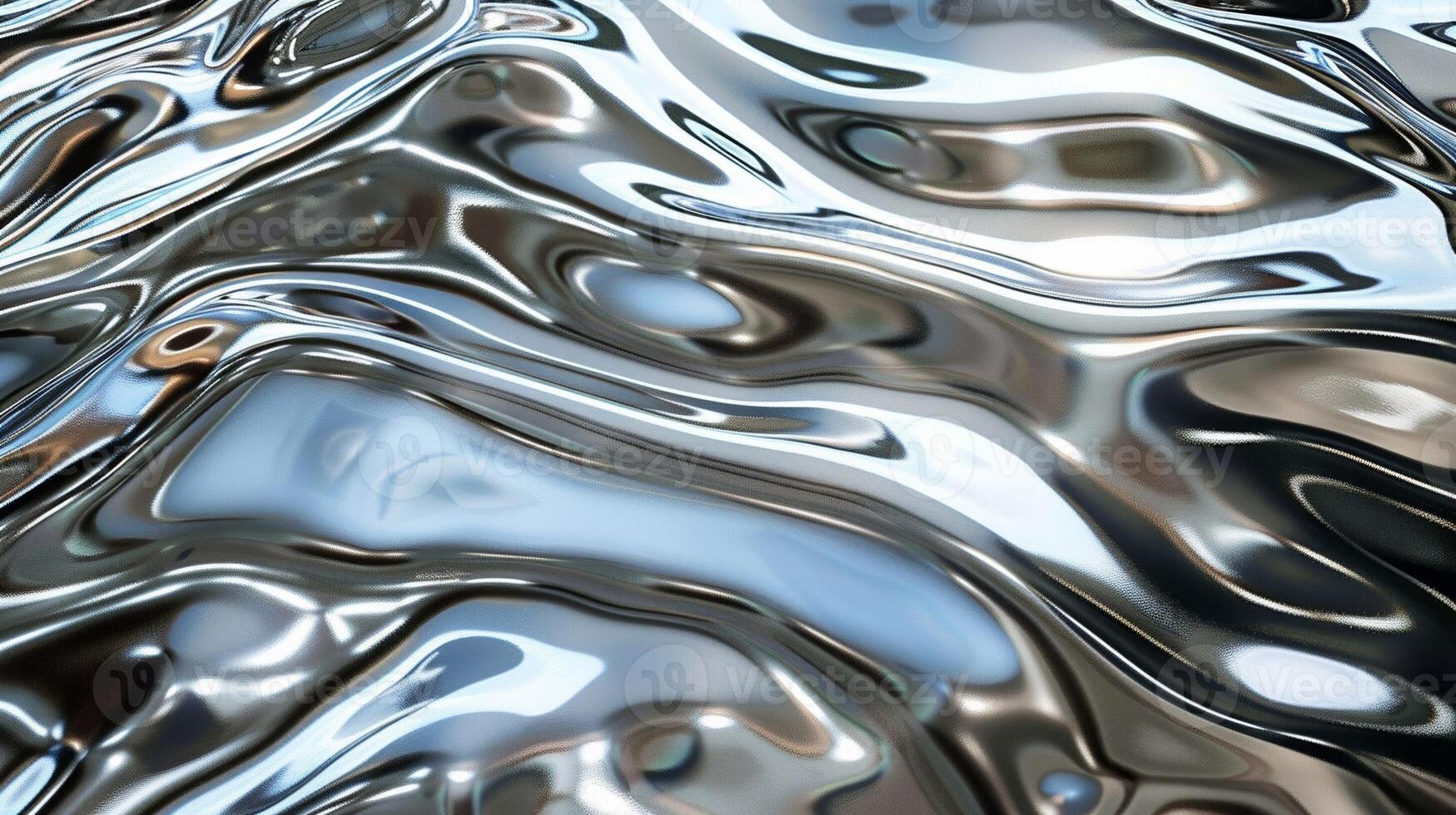 Glossy stainless steel background with a distorted reflection, perfect for modern designs photo