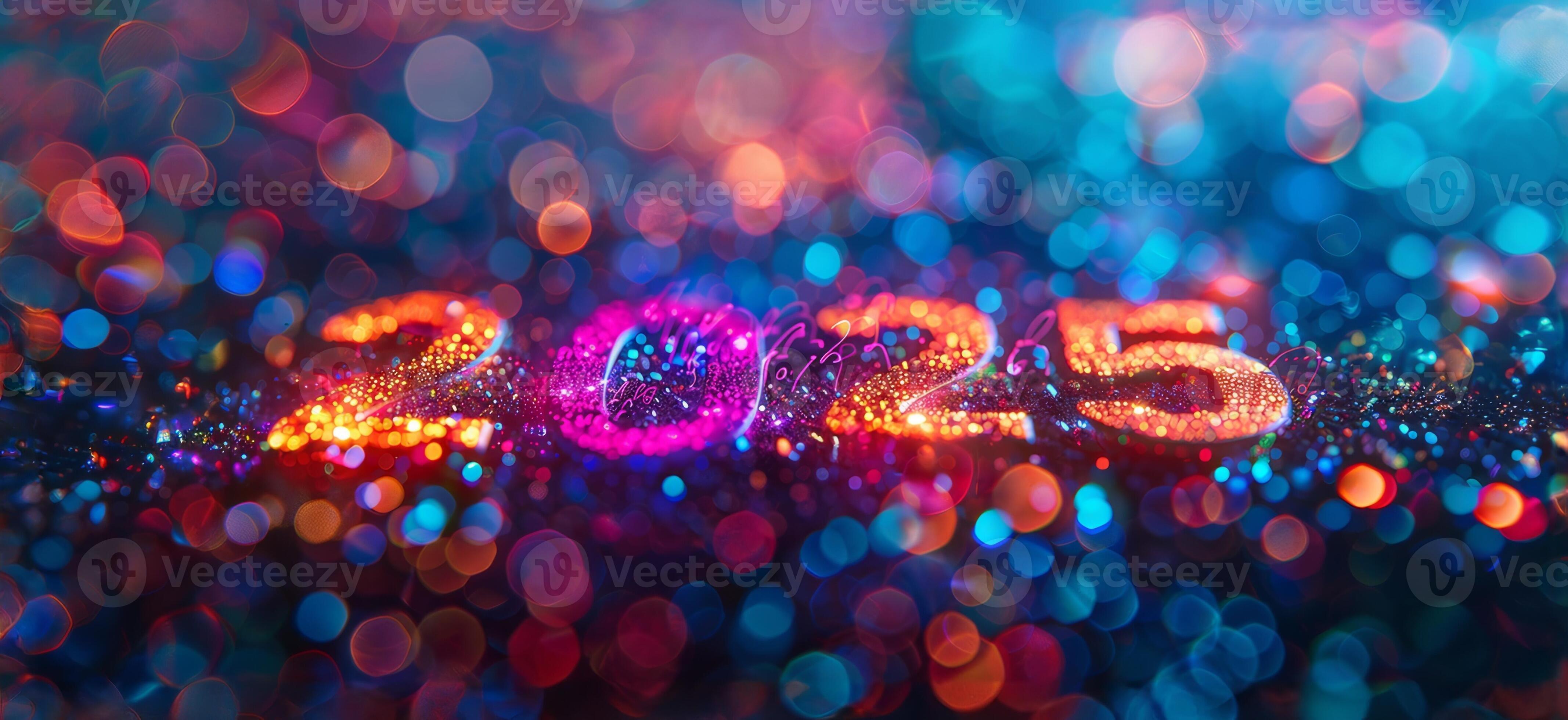 Silvester, holiday greetings, and festive events. 2025 New Year glitter