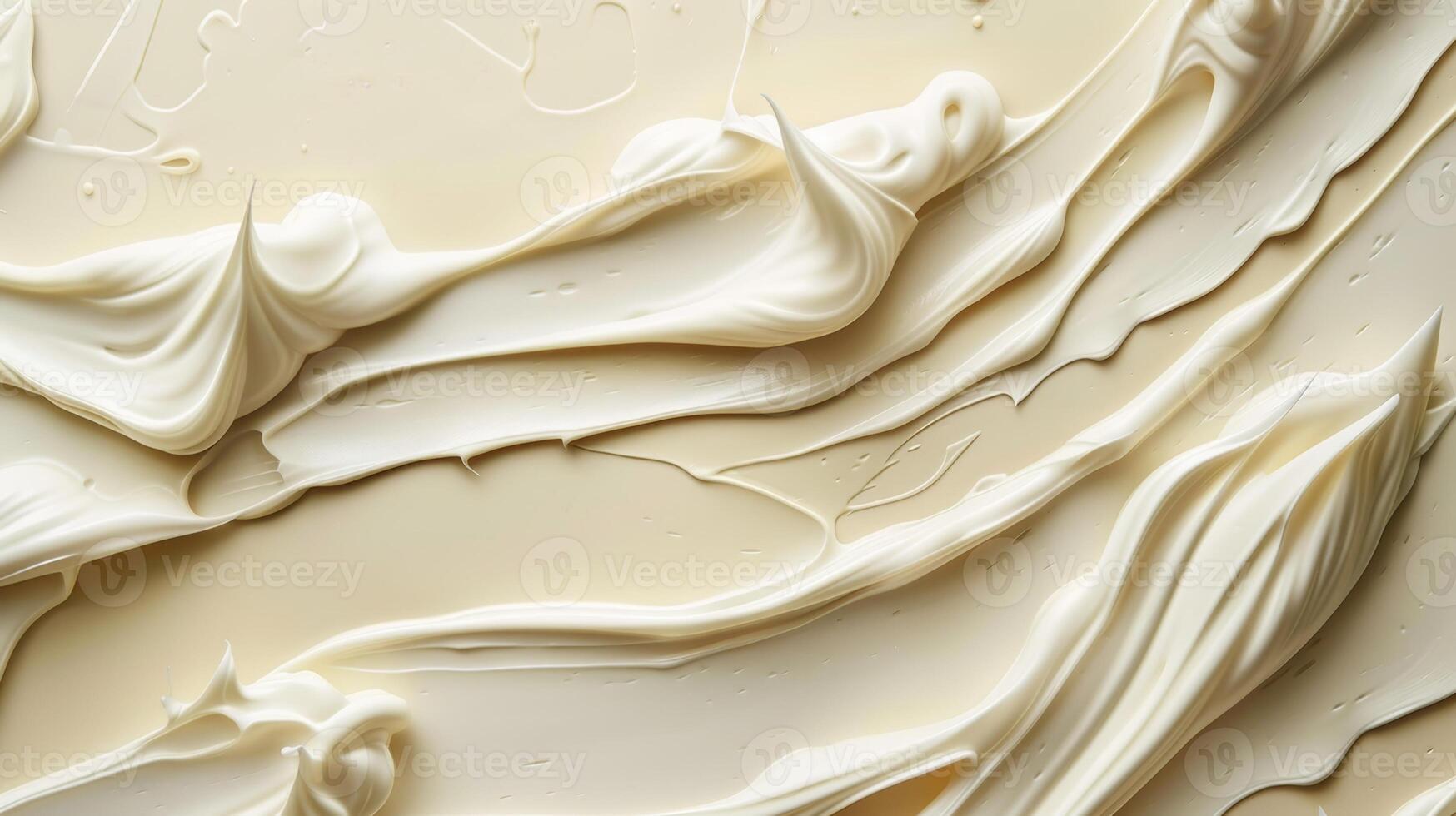 White Suncream Smears on a Beige Background. Sunscreen Background. Cream Care. photo