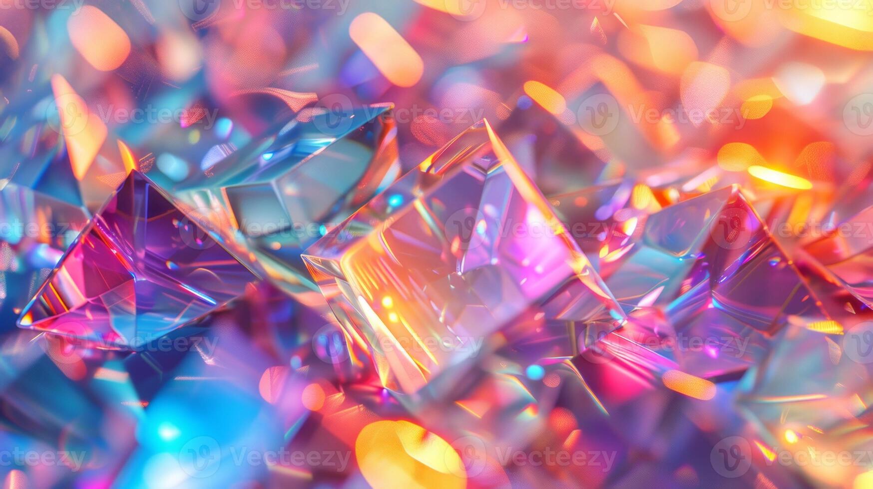 Abstract Background with Colorful Light Rays and Prism. Brilliant in Rainbow Light Colors. photo
