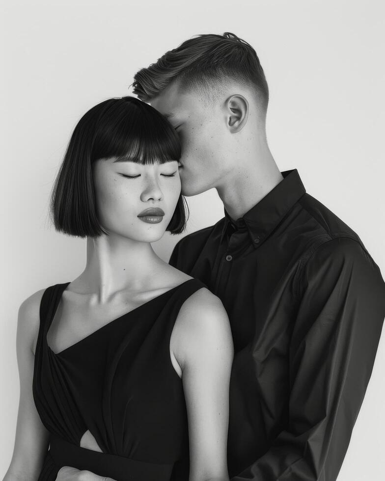 Man and Woman Standing Together photo