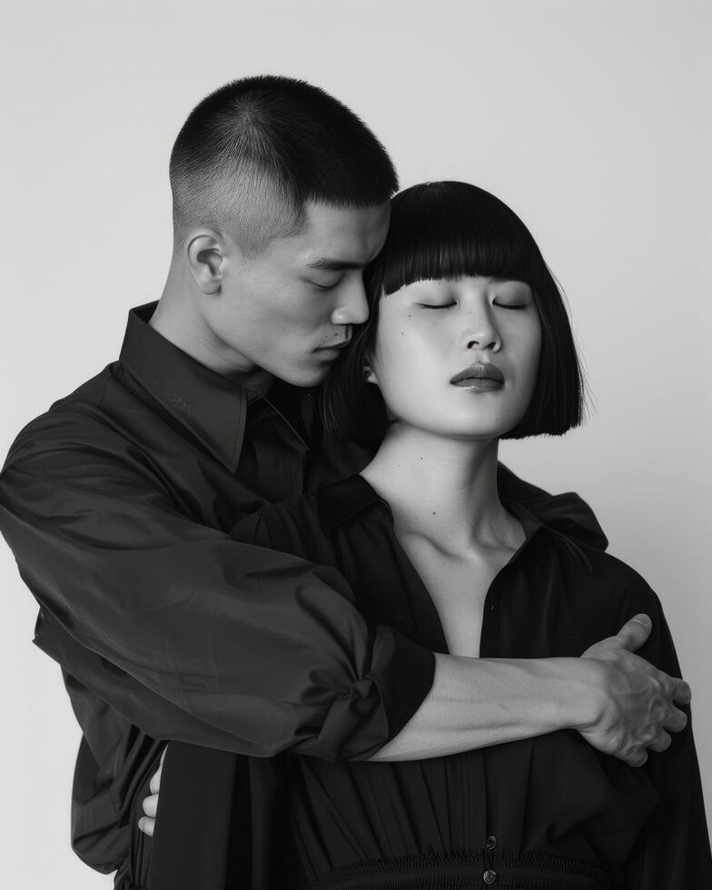 Man and Woman Standing Together photo