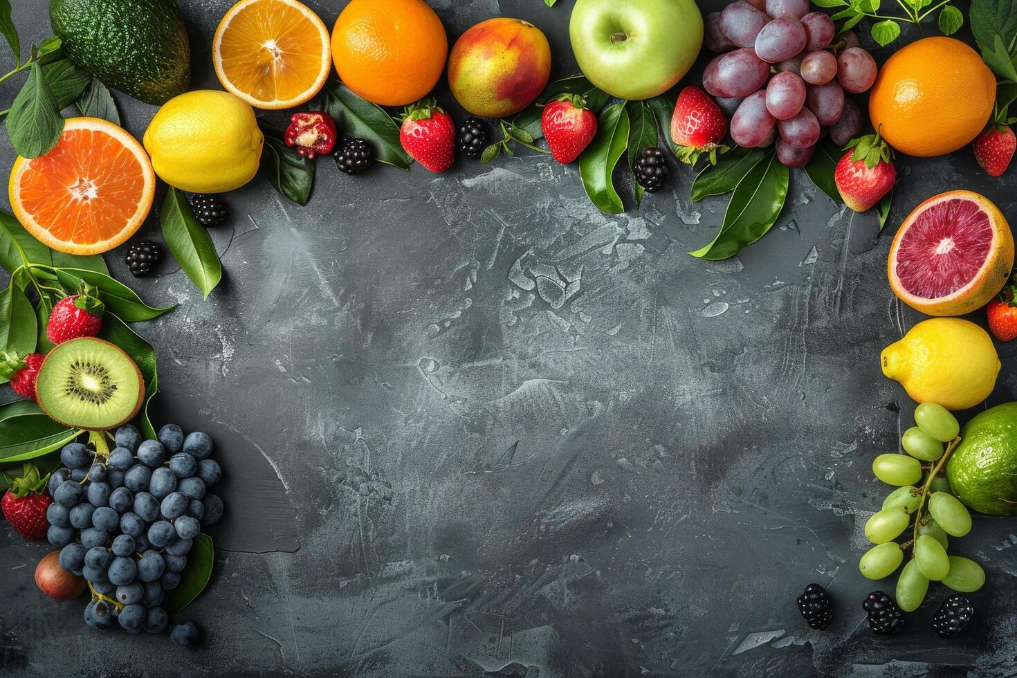 Assorted Fruits and Vegetables Display photo