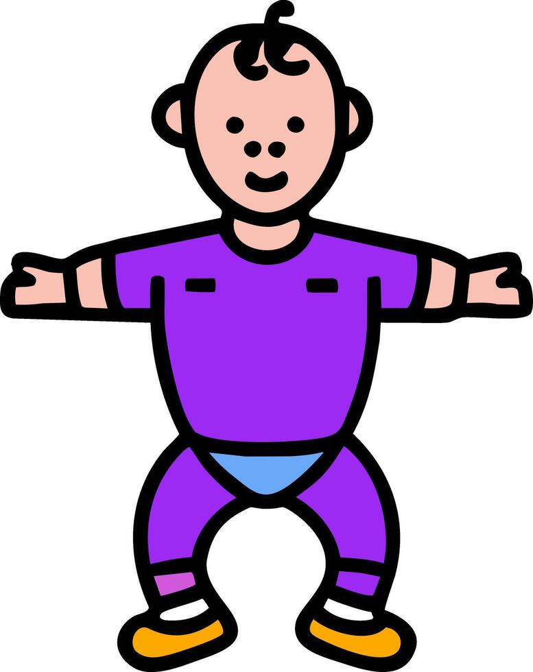Baby purple icon illustration vector
