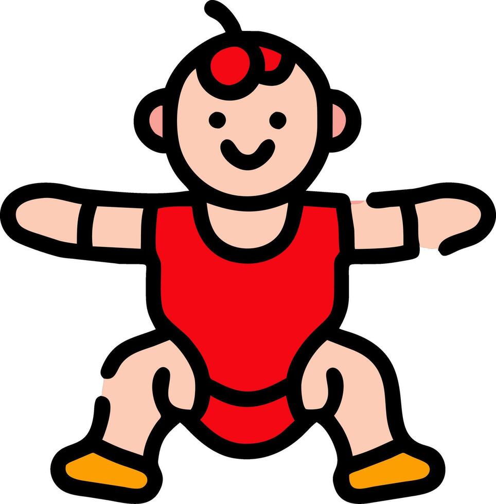 Baby red icon illustration vector