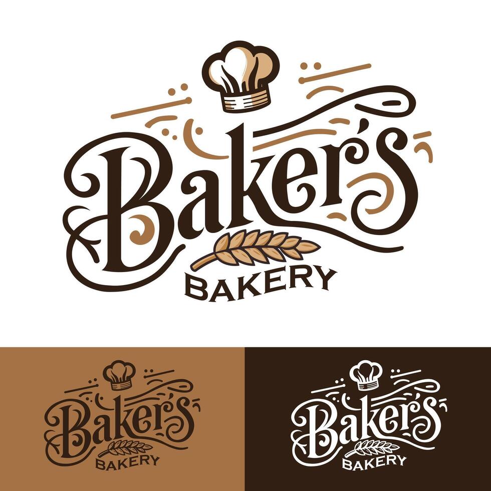 legant Baker's Bakery Logo Template vector