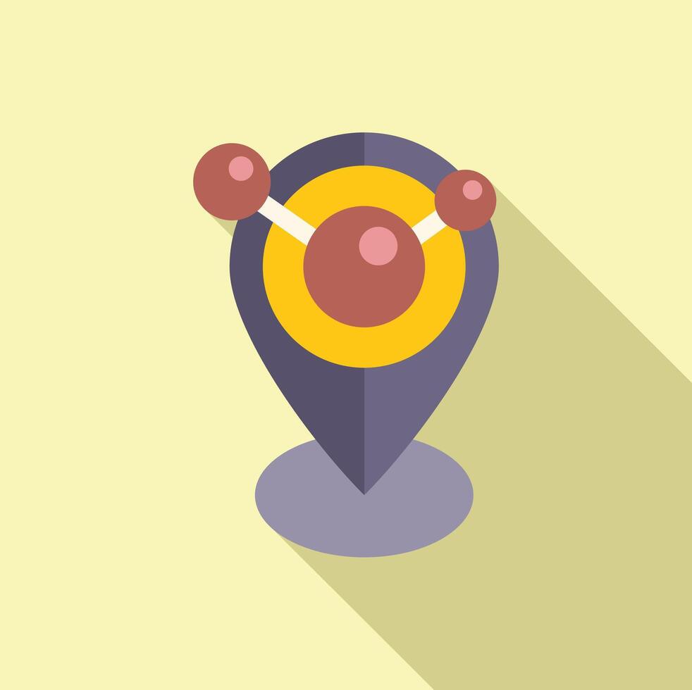 Flat design illustration of location pin vector