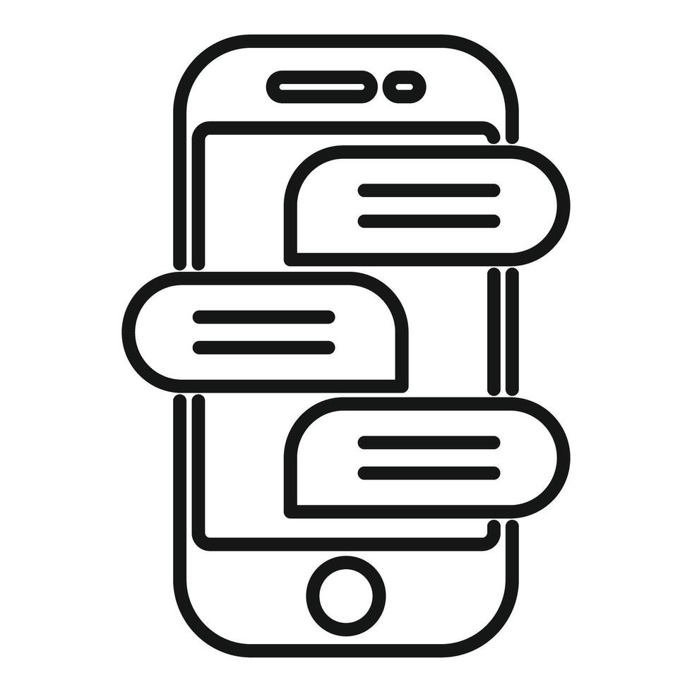 Smartphone chat interface icon vector
