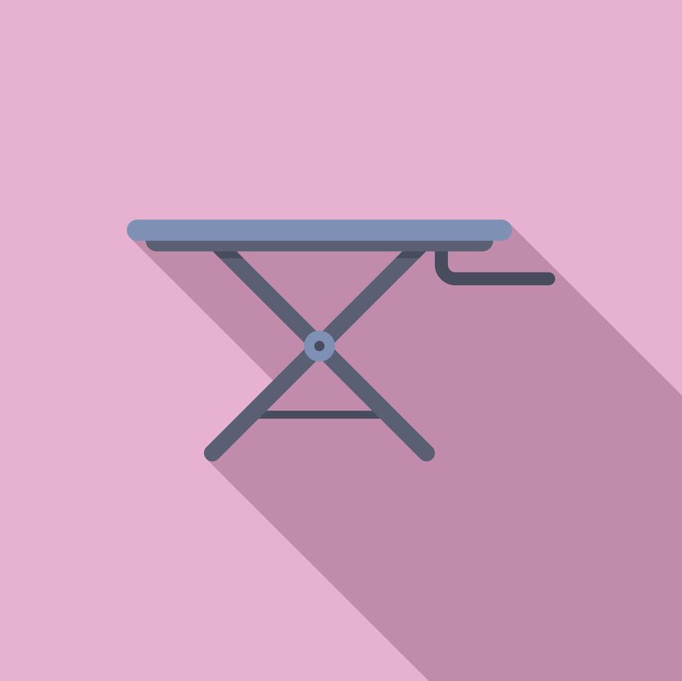 Flat design illustration of an ironing board on pink background vector