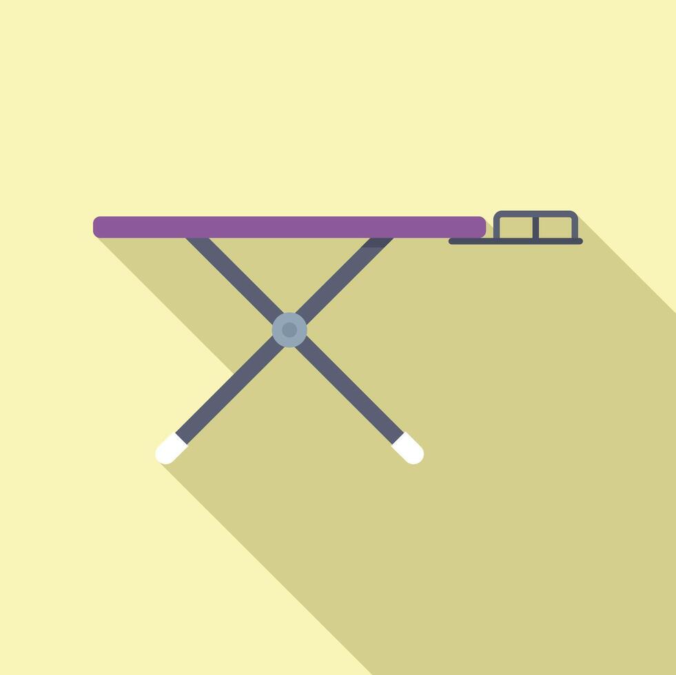 Modern ironing board icon on yellow background vector