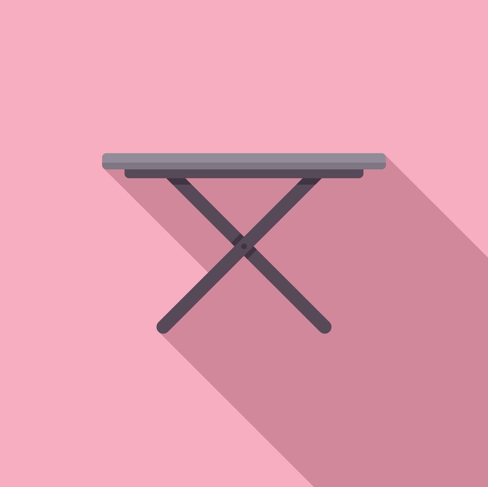 Flat design illustration of an ironing board on pink vector