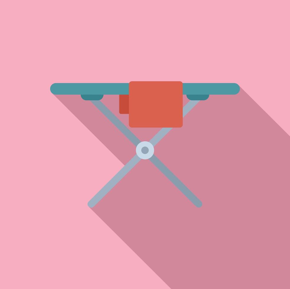 Minimalist ironing board illustration on pink background vector