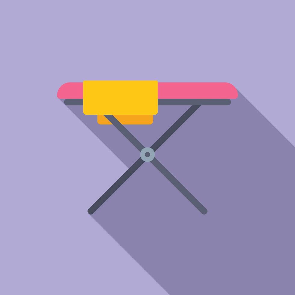 Colorful towel on ironing board illustration vector