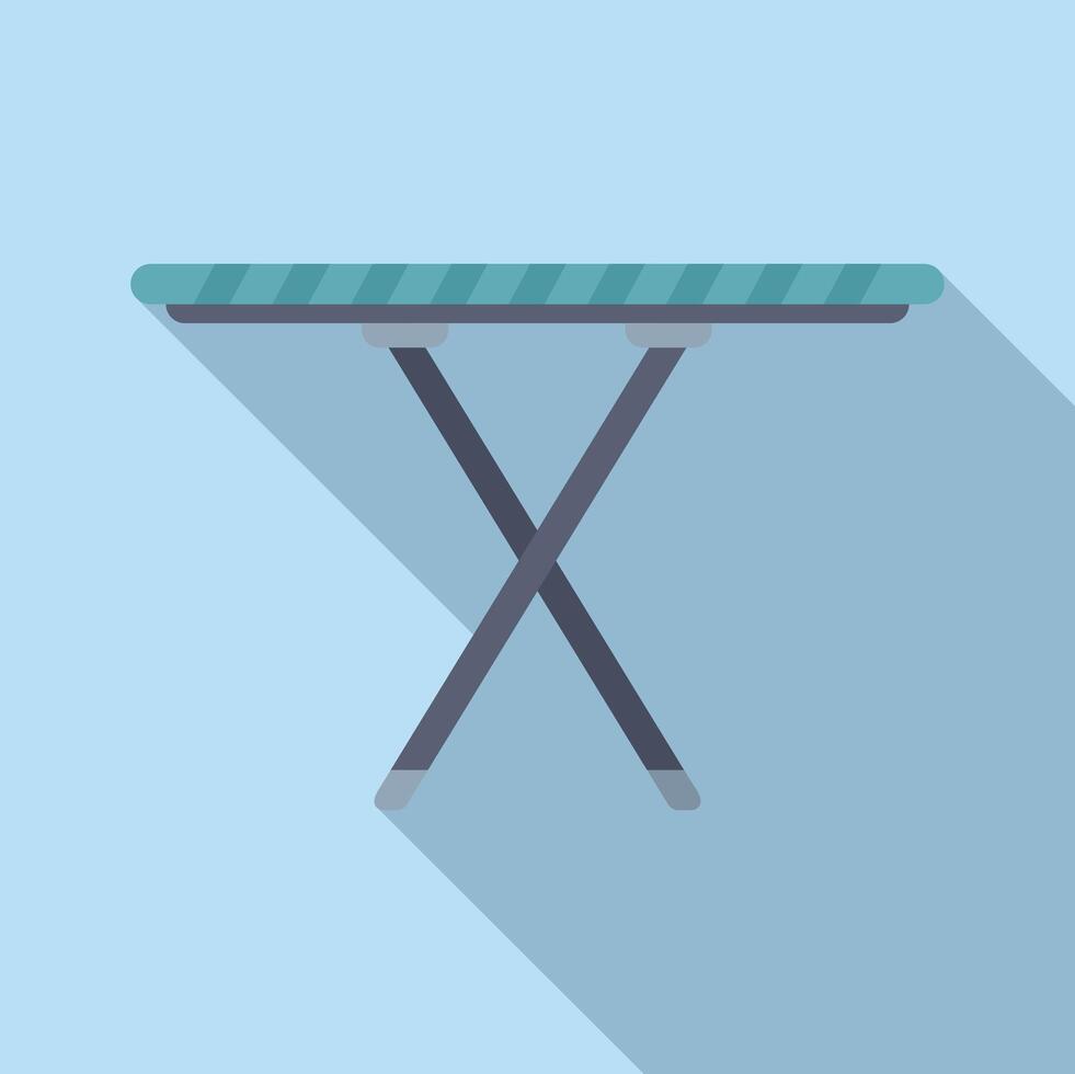 Flat design illustration of ironing board on blue background vector