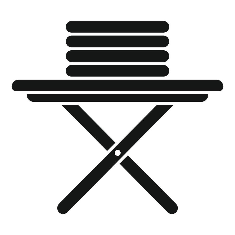 Black silhouette of a folding chair vector