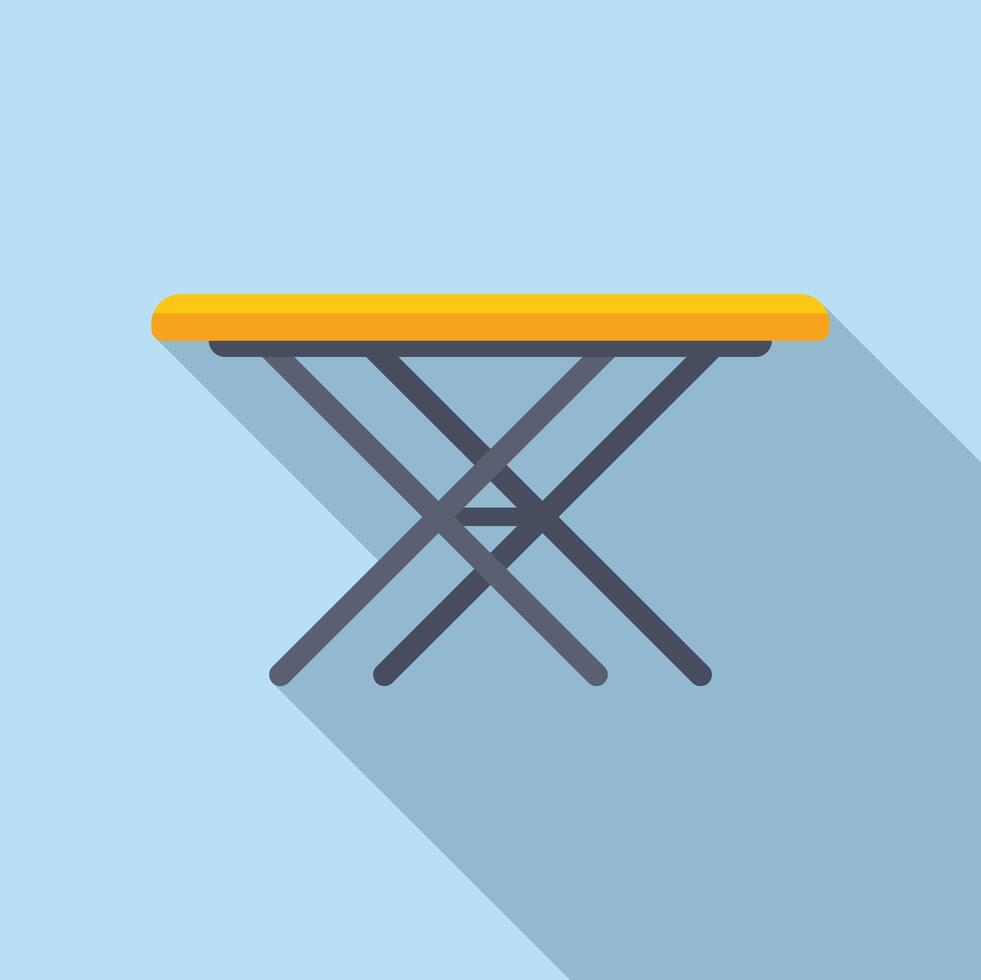 Flat design illustration of a yellow ironing board vector