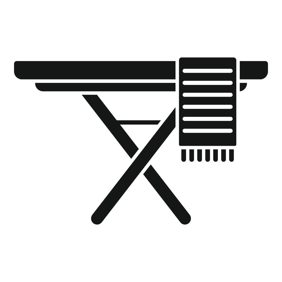 Ironing board icon with folded blanket illustration vector