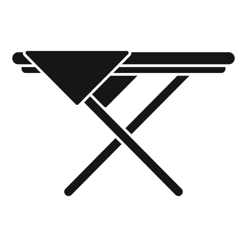 Black and white ironing board icon vector