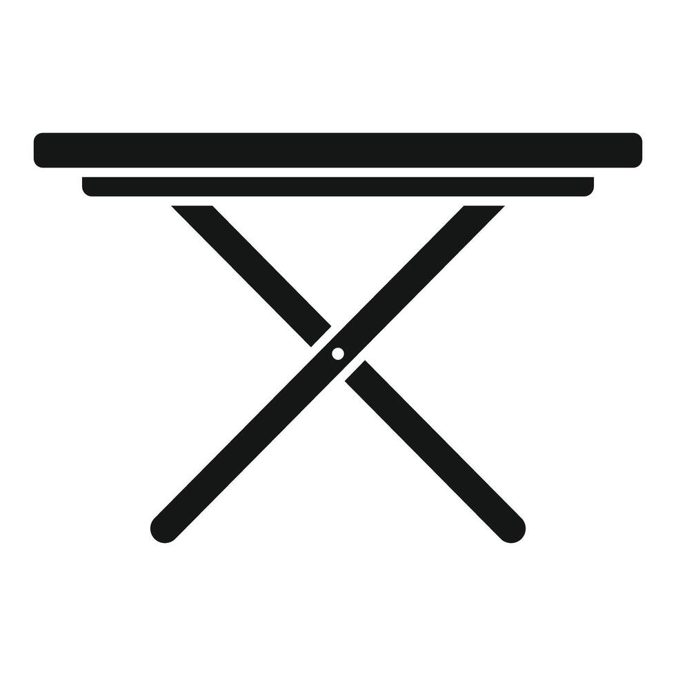 Black ironing board icon on white background vector