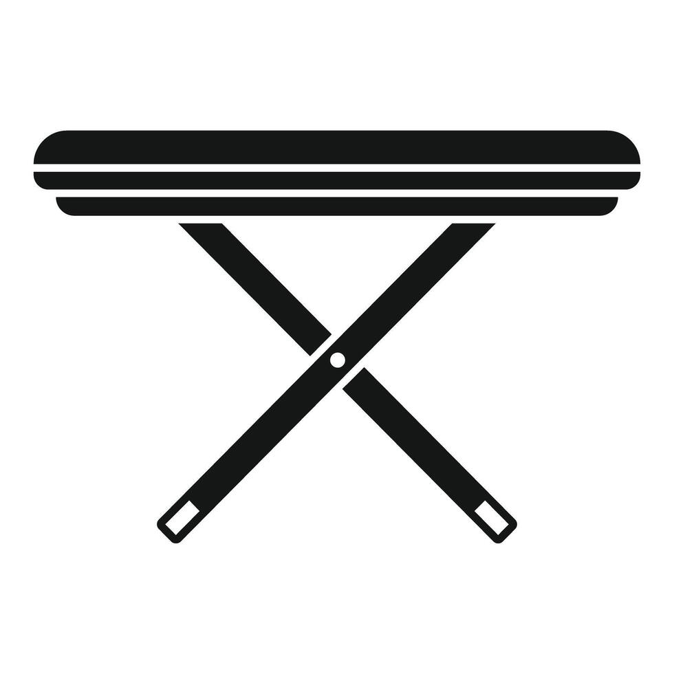 Black icon of an ironing board on white background vector