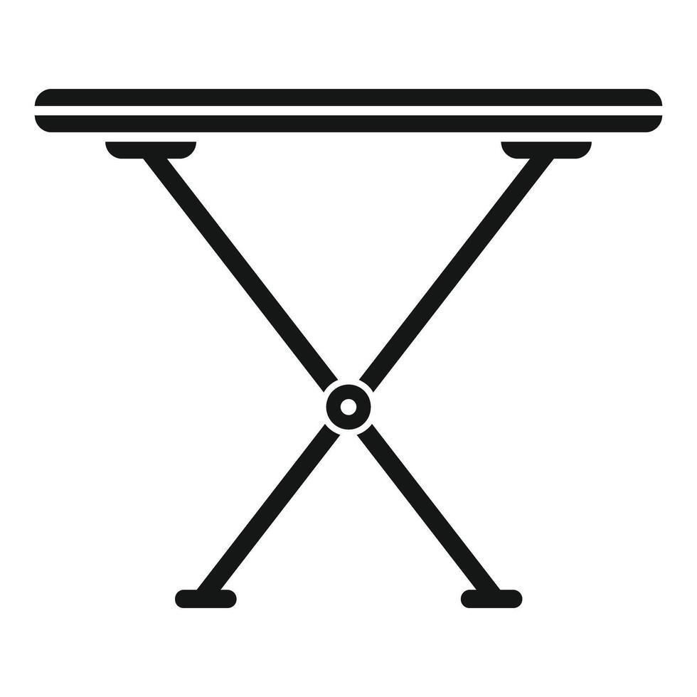 Black and white ironing board icon vector