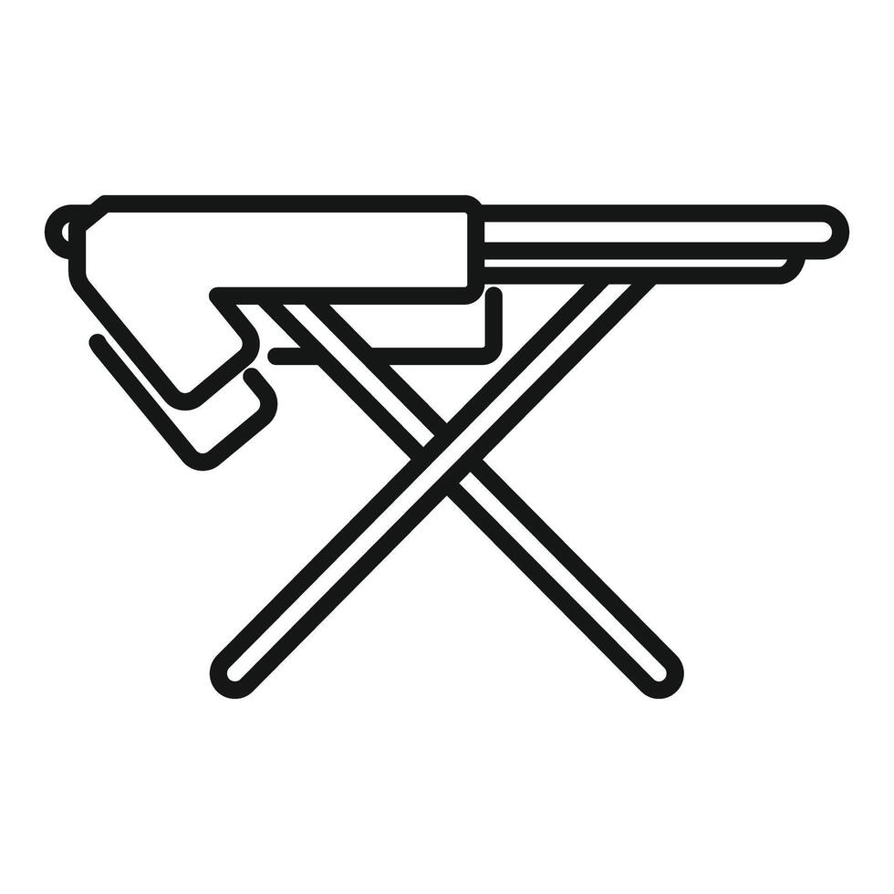 Modern ironing board line icon vector