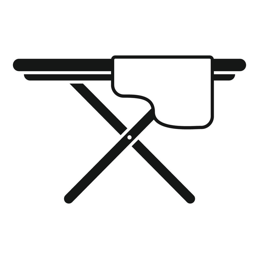 illustration of an ironing board with cloth vector